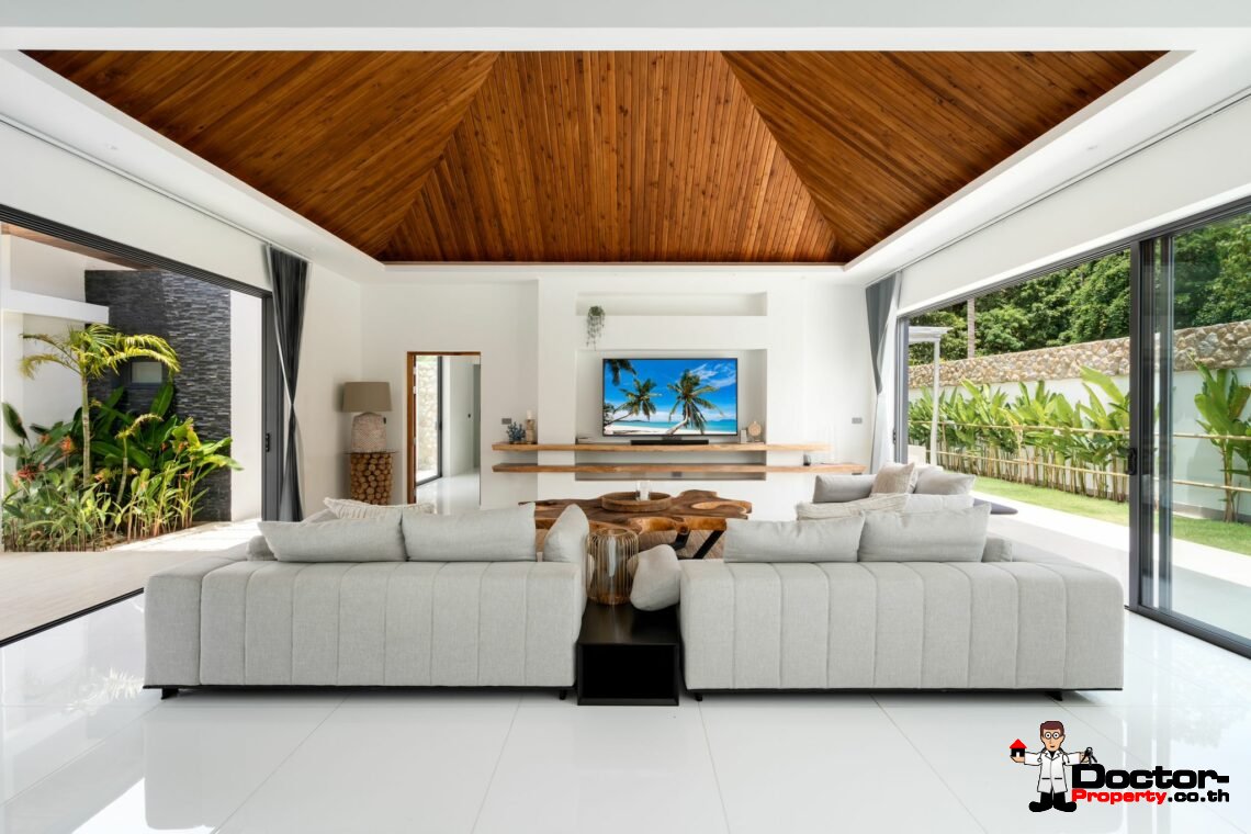 New Luxury Balinese Style Modern 3 Bedroom Pool Villa – Mea Nam, Koh Samui – For Sale